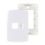 Placa 1 Posto 4x2 com Suporte Branca Linha B3