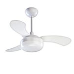 Ventilador de Teto Petit Branco 2 Lâmpadas E27 Controle Remoto Bivolt