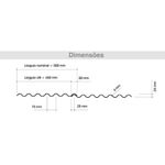 Telha de Fibrocimento Ondulada 4mm 2,44x0,50m Confibra