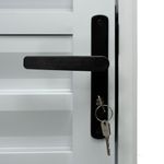 Porta Palheta Alumínio Branco Direito 210x60cm