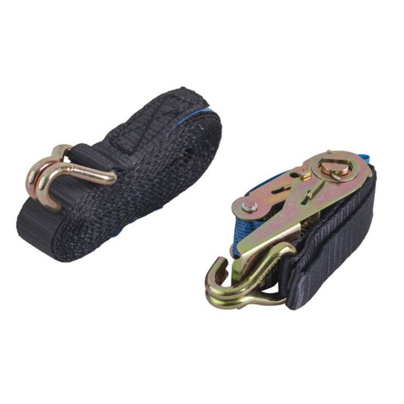 Cinta de Amarração com Catraca e Gancho J 28mmx4,6m até 0,75T Preta