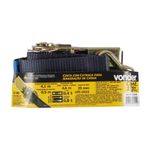 Cinta de Amarração com Catraca e Gancho J 28mmx4,6m até 0,75T Preta