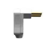 Plugue Móvel 90° Prensa Cabo 2 Pólos + Terra 10 Amperes 250V Branco