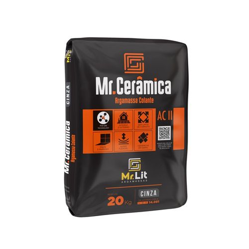 Argamassa Externa ACII Mr. Cerâmica Cinza 20kg Mr. Lit