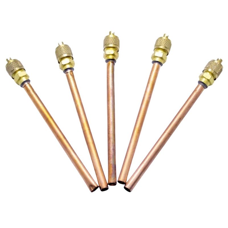 Válvula de Serviço Schrader 1/4 Tubo 100mm Pacote com 5 Unidades