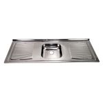 Pia para Cozinha  Aço Inox S400 c/Válvula 120x52cm com Cuba Central