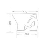 Kit Vaso Sanitário Convencional Valentina Preto Santamarina