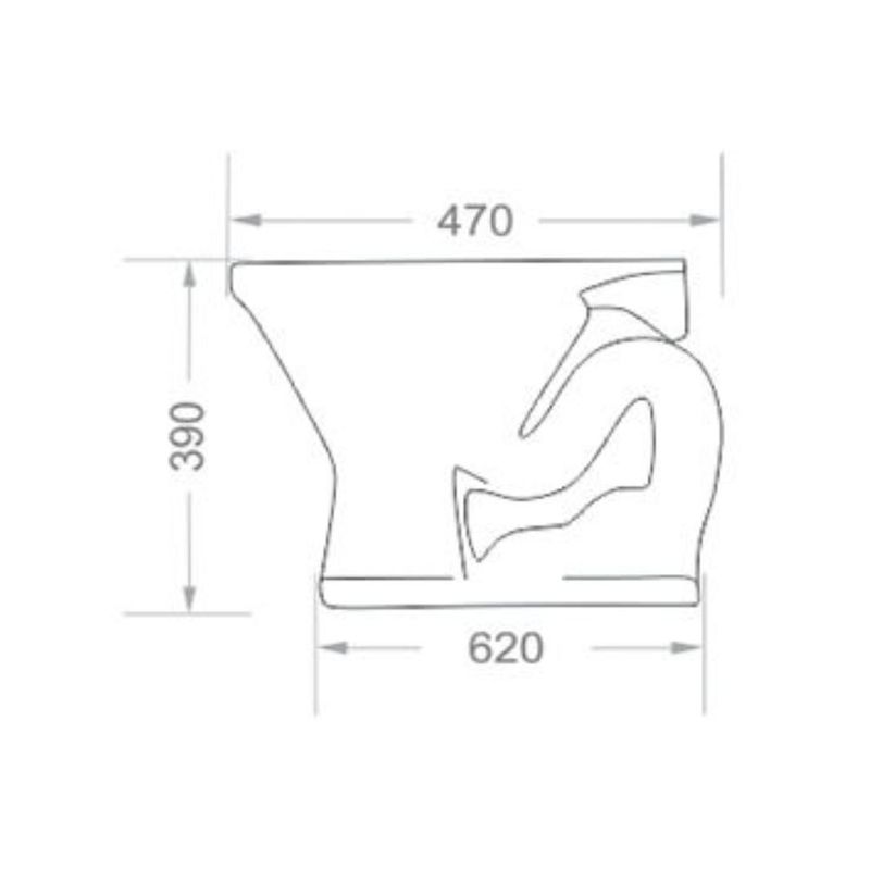 Kit Vaso Sanitário Convencional Valentina Preto Santamarina