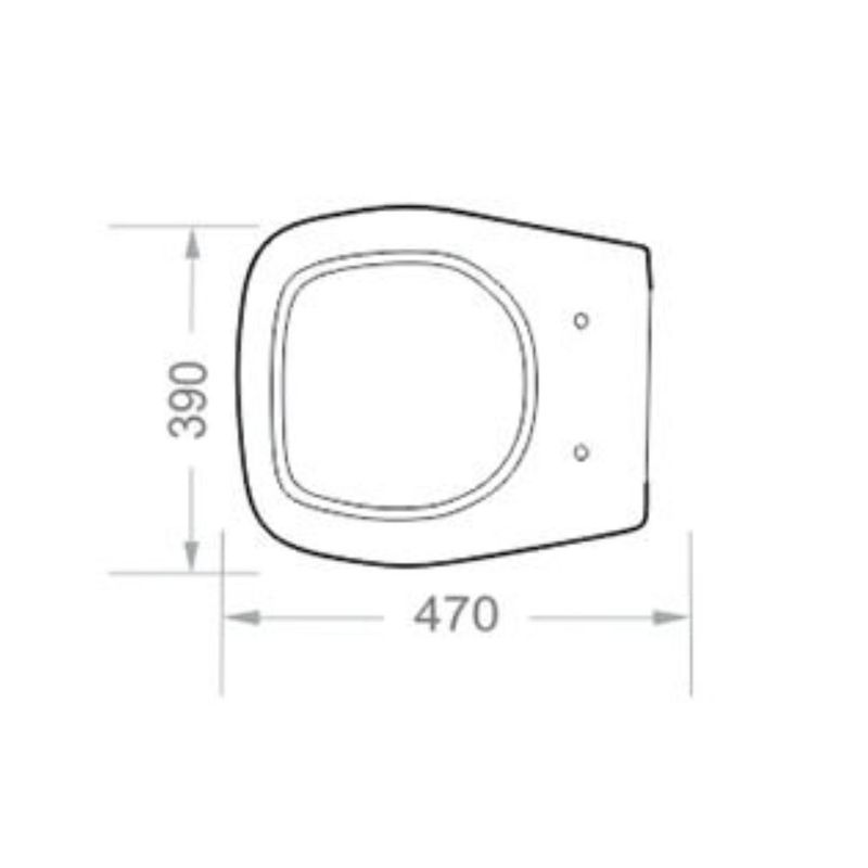 Kit Vaso Sanitário Convencional Valentina Preto Santamarina