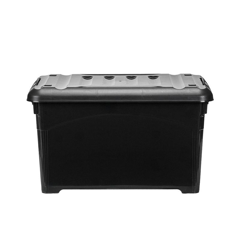 Caixa Profissional com Tampa e Rodinhas 45L Preta