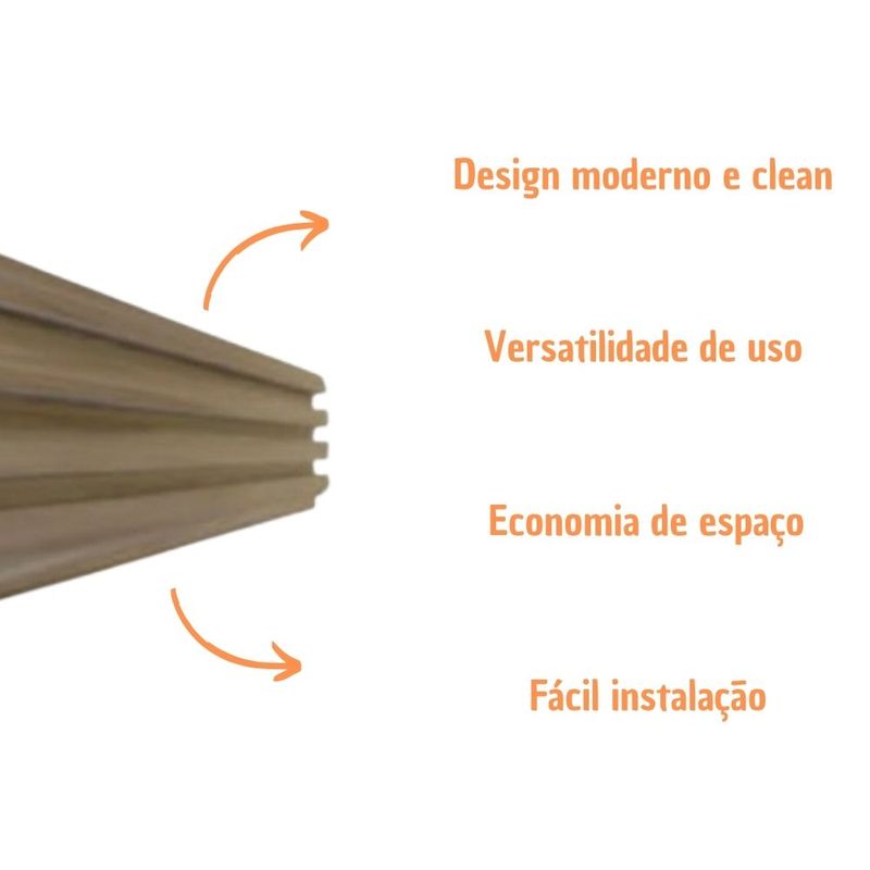 Painel Ripado PVC Imbuia 15cmx2,70m