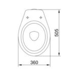 Vaso Sanitário Convencional Saída Vertical Gardênia Preto MariLouças