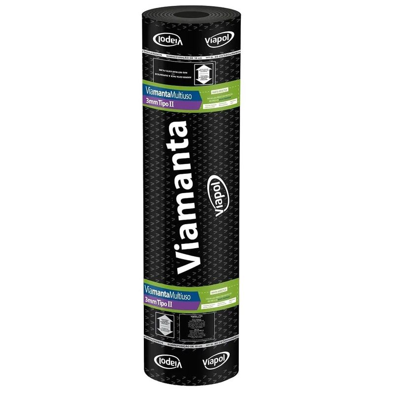 Manta Asfalt Mult Tpii Viamanta 3mm 10m Viapol Lajes e Telhados
