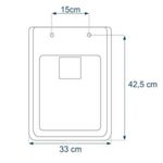 Assento Sanitário Convencional MDF Laqueado Malva Quadrado Branco