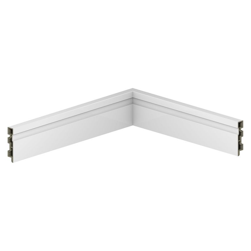 Rodapé Super WPC Smart R9 Branco Frisado 7X240cm