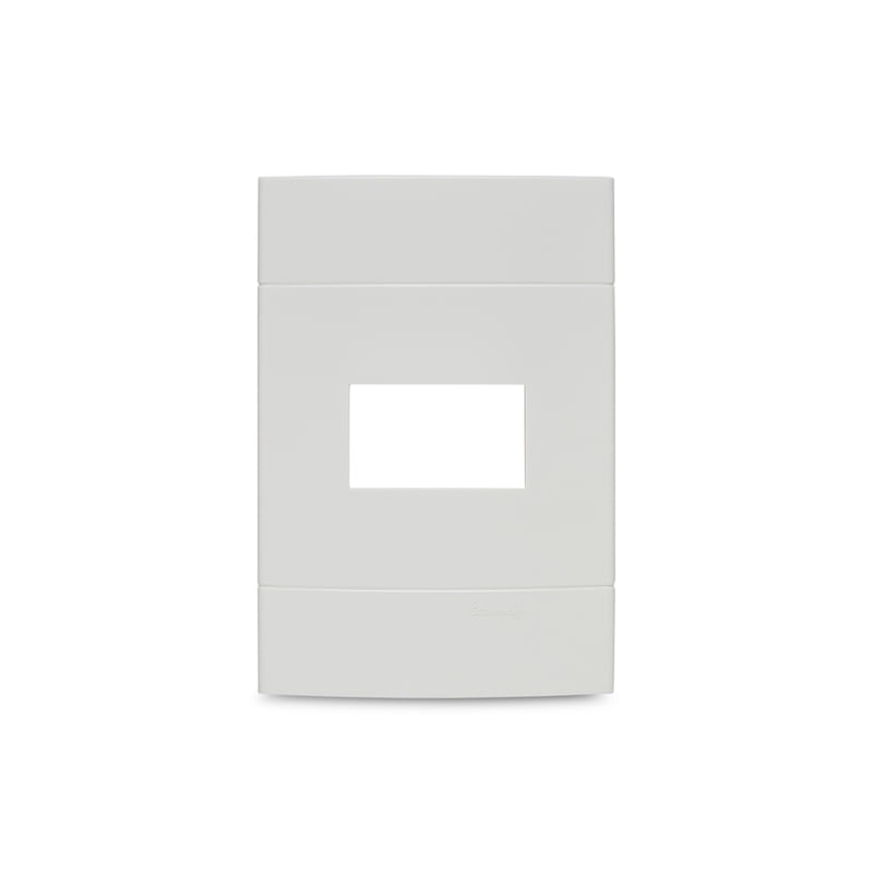 Placa 1 Posto 4x2 sem Suporte Branca Lunare