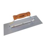 Desempenadeira Aço Lisa Para Gesso 12x31cm Cabo Madeira Momfort