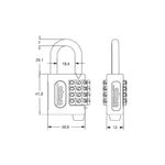 Cadeado Segredo E-coat 40mm Zamac Latonado