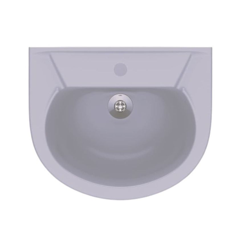 Lavatório Louça para Coluna Saveiro/Azaléia 47x39,5cm Cinza