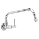 Torneira para Cozinha Parede 1/4V Bica Média Cromada JR DN15