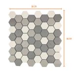 Pastilha de Porcelanato Hexagonal Eco987 Light Gray Blend 30x30cm