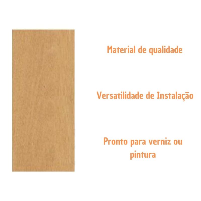 Folha de Porta Lisa para Verniz Padrão Curupixá 35mm 210x70cm