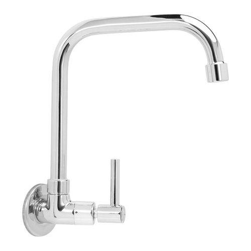 Torneira para Cozinha Parede 1/4 V Bica Média Cromado Aladim DN15