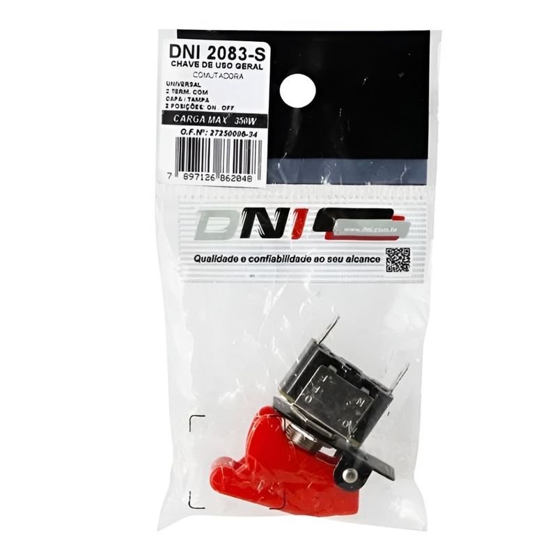 Chave de Uso Geral Duas Posições Liga/Desliga com Tampa Protetora Dni