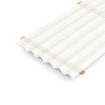 Telha Polipropileno Onda Baixa Translúcida 1,1mm 2,44x0,5m Lux Telhas