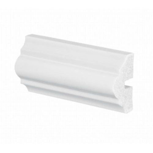 Rodameio Poliestireno Branco Frisado 4x17x240cm Arquitech