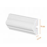 Rodameio Poliestireno Branco Frisado 4x17x240cm