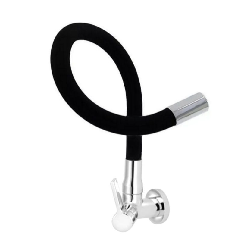 Torneira para Cozinha Parede Bica Alta Preto/Cromada C65 Flexível