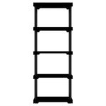 Estante Plástica Poly Eco5 - 5 Prateleiras Preto 70x35x167cm