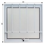 Maxim-ar Vidro Boreal com Grade Alumínio Branco 60x60cm