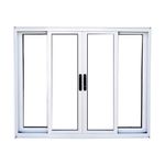 Janela de Correr 4 Folhas sem Grade Alumínio Branco 100x120cm