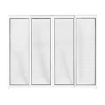 Janela de Correr 4 Folhas sem Grade Alumínio Branco 100x150cm