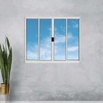 Janela de Correr 4 Folhas sem Grade Alumínio Branco 100x150cm