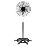 Ventilador de Coluna Steel Preto com 6 Pás 50cm 200W Bivolt