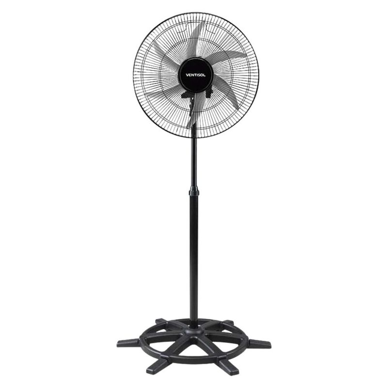 Ventilador de Coluna Steel Preto com 6 Pás 50cm 200W Bivolt