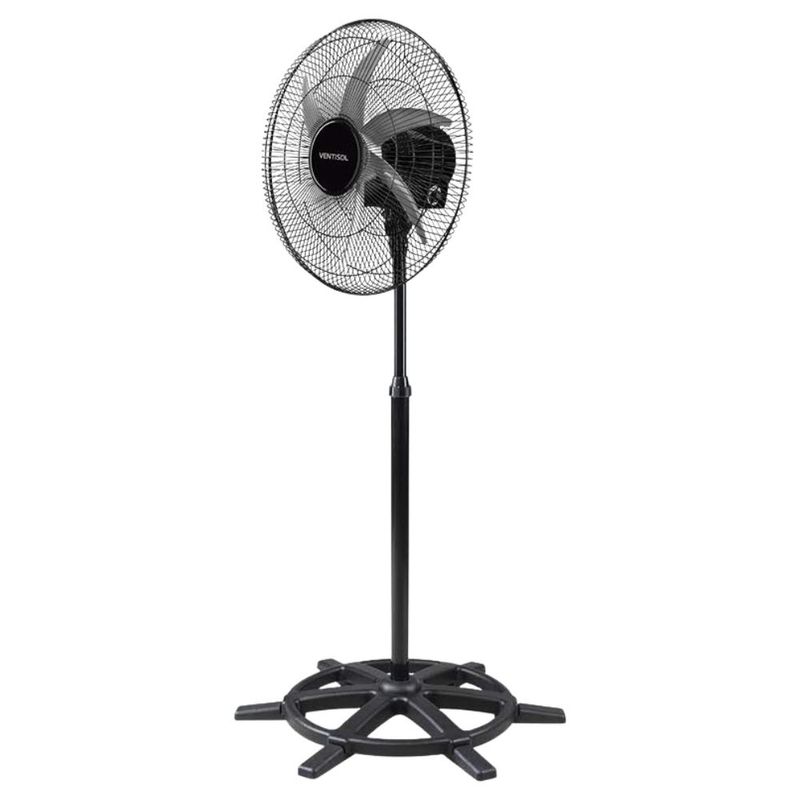 Ventilador de Coluna Steel Preto com 6 Pás 50cm 200W Bivolt