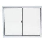 Janela de Correr 2 Folhas sem Grade Alumínio Branco 100x150cm