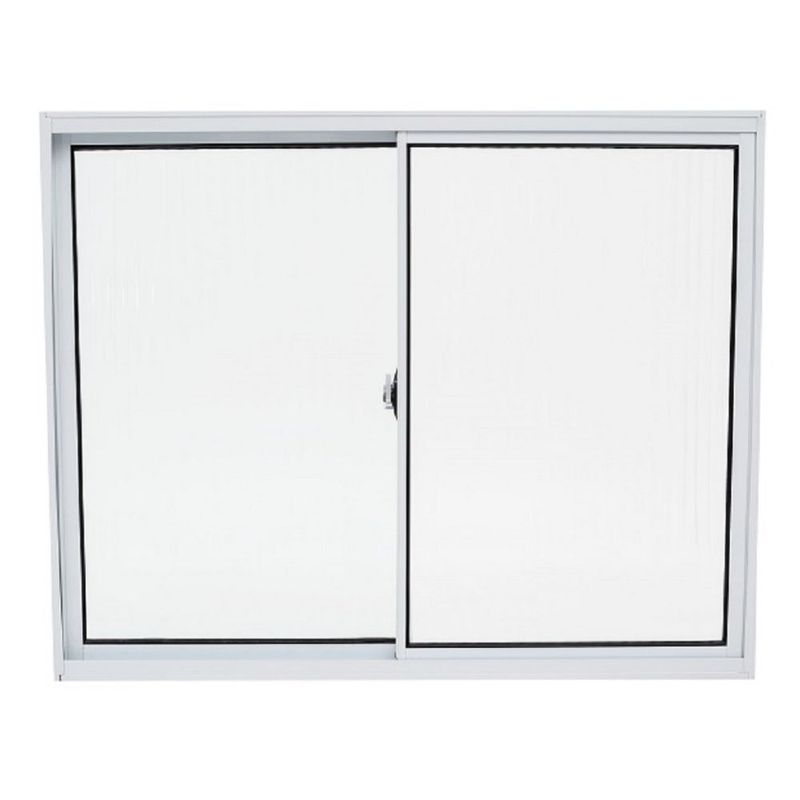 Janela de Correr 2 Folhas sem Grade Alumínio Branco 100x150cm