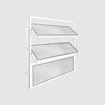 Janela Basculante Vidro Boreal Alumínio Branco 60x80cm