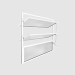 Janela Basculante Vidro Boreal Alumínio Branco 60x80cm
