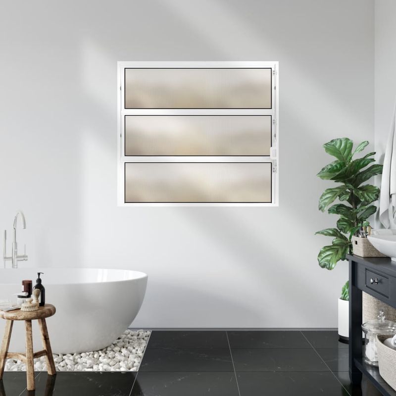 Janela Basculante Vidro Boreal Alumínio Branco 60x80cm