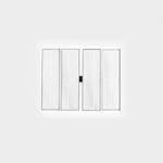 Janela de Correr 4 Folhas com Grade Alumínio Branco 100x150cm