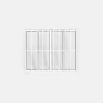 Janela de Correr 4 Folhas com Grade Alumínio Branco 100x150cm