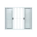 Janela de Correr 4 Folhas com Grade Alumínio Branco 100x150cm