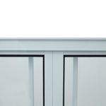 Janela de Correr 4 Folhas com Grade Alumínio Branco 100x150cm