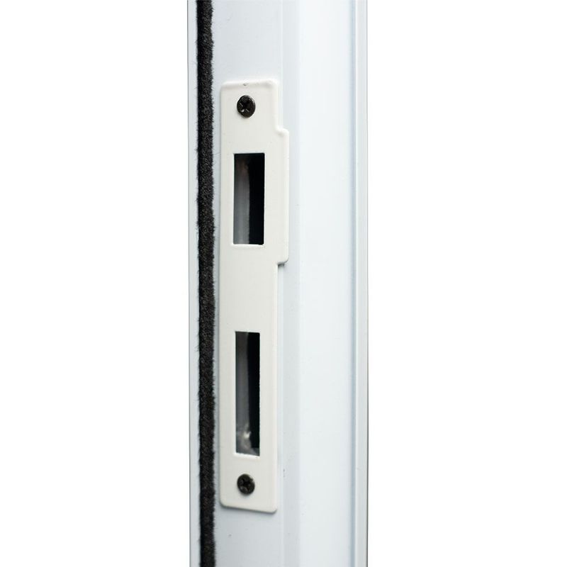 Porta Lambril Alumínio Branco com Fechadura Direito 210x80cm